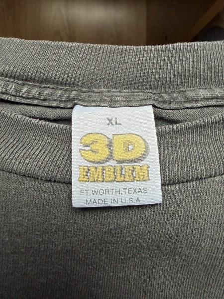 1991 Longsleeve Harley logo White 3D Emblem Tag