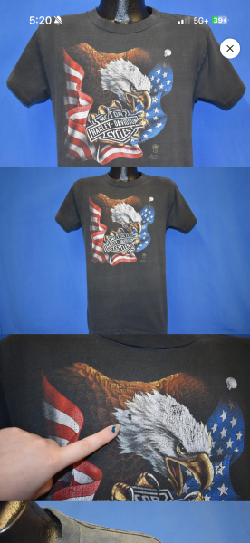 90s Eagle/American Flag 3d emblem (18.5x28) Medium