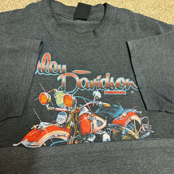 Harley Davidson 3D Emblem Vintage 1989 Made In USA T Shirt