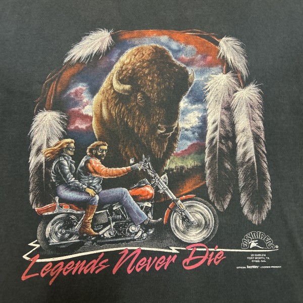 Easy Riders Vintage Legends Never Die 1996 3D Emblem T Shirt