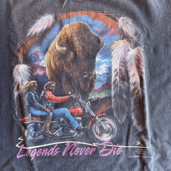 Easy Riders Vintage Legends Never Die 1996 3D Emblem T Shirt