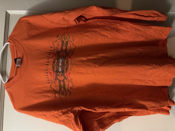 ‘03 Harley Flame longsleeve Bartel’s back size Large
