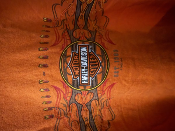 ‘03 Harley Flame longsleeve Bartel’s back size Large