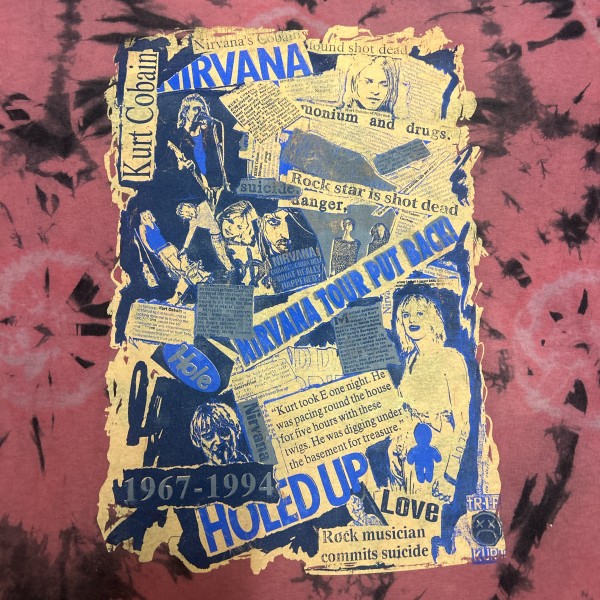 Nirvana Kurt Newspaper Vintage T Shirt XL