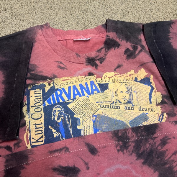 Nirvana Kurt Newspaper Vintage T Shirt XL
