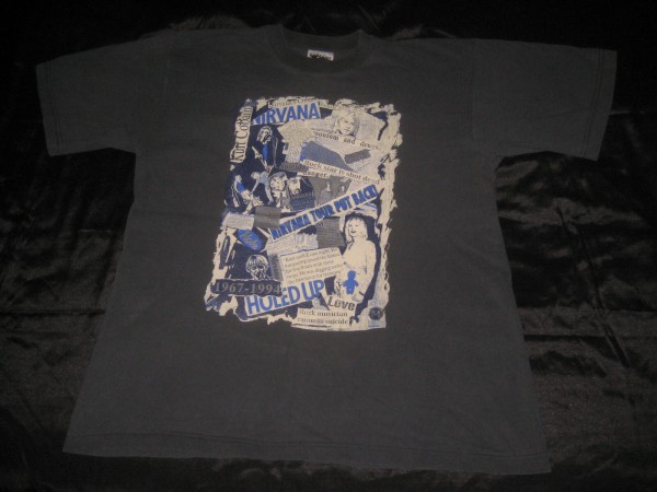 Nirvana Kurt Newspaper Vintage T Shirt XL