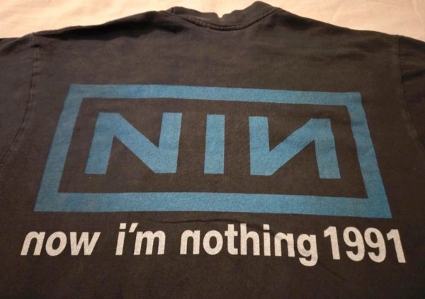 Nine Inch Nails "Now I'm Nothing 1991" shirt.