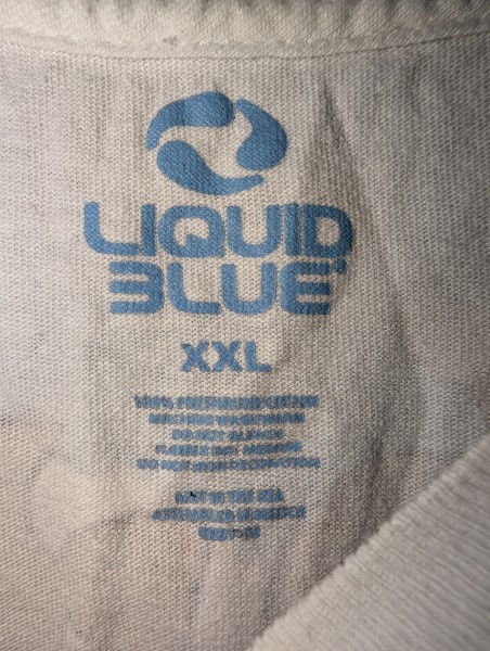 Liquid Blue printed neck tags
