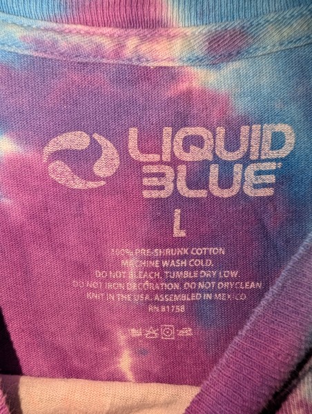 Liquid Blue printed neck tags