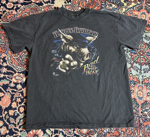Harley Davidson 3D Emblem Bad to the Bone Tshirt