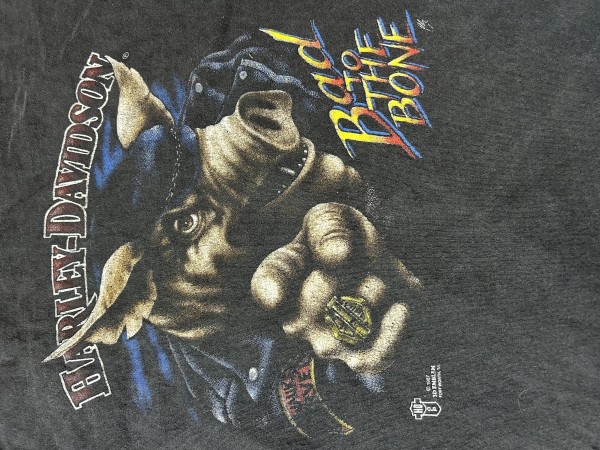 Harley Davidson 3D Emblem Bad to the Bone Tshirt