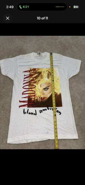 1990 Madonna blond ambition tour shirt