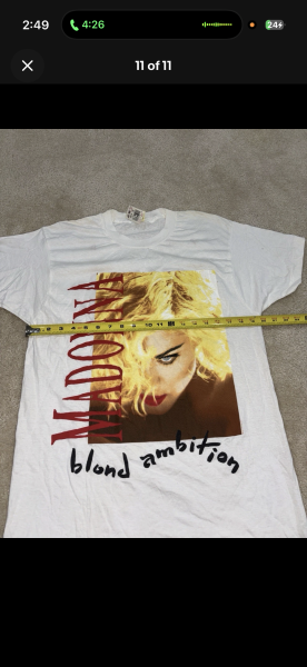 1990 Madonna blond ambition tour shirt