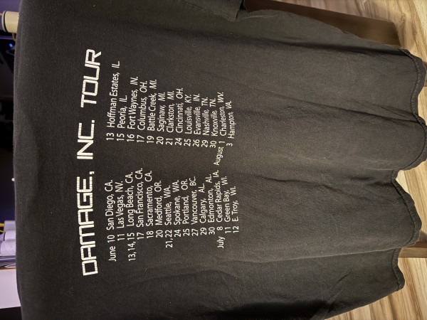 LC Metallica 1986 tour shirt
