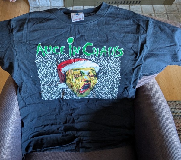 Alice In Chains Christmas 1991 T-Shirt (L) unworn/washed