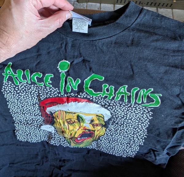 Alice In Chains Christmas 1991 T-Shirt (L) unworn/washed