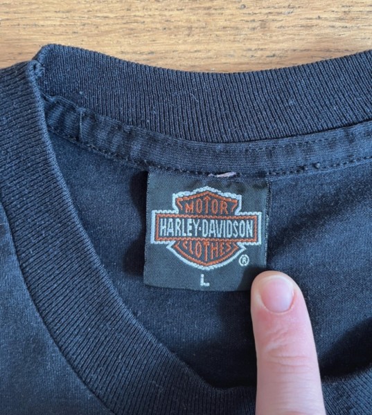 1991 3D Emblem HARLEY DAVIDSON SURVIVAL OF THE FITTEST T- SHIRT 90S