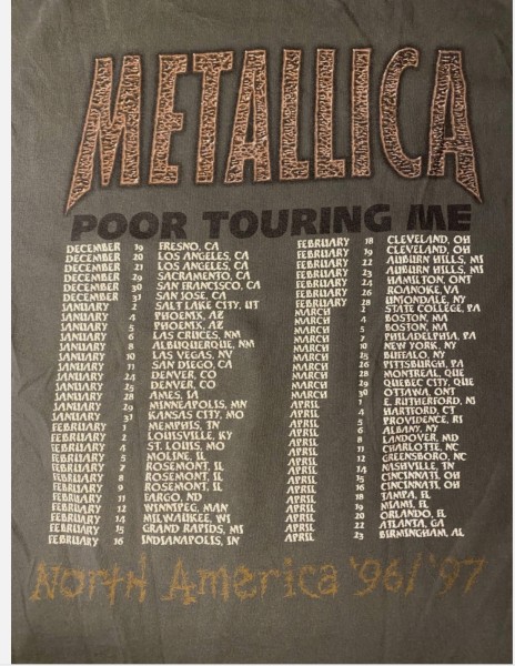 Is this Vintage 1996 Metallica North American tour shirt authentic?