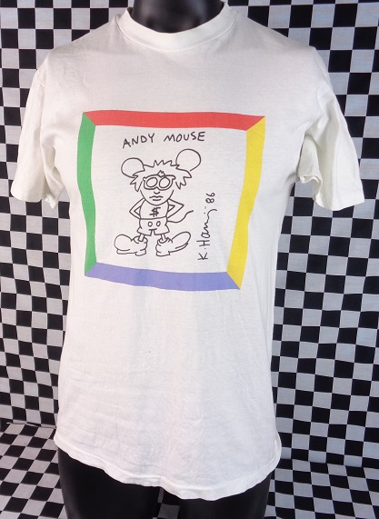 Keith Haring "Andy Mouse" '86 Phoenix Art Museum tshirt