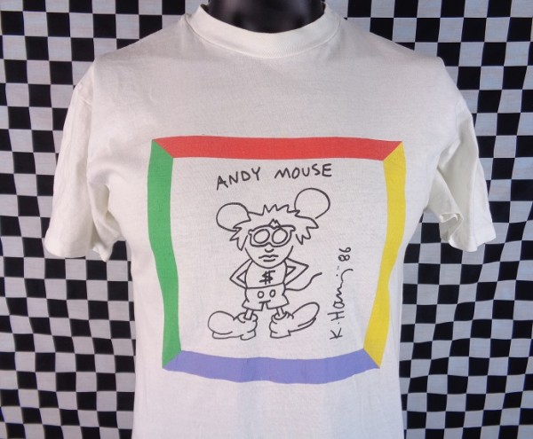 Keith Haring "Andy Mouse" '86 Phoenix Art Museum tshirt