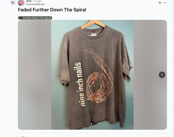 1995 Nine Inch Nails Futher Down The Spiral T Shirt