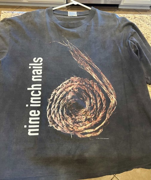 1995 Nine Inch Nails Futher Down The Spiral T Shirt