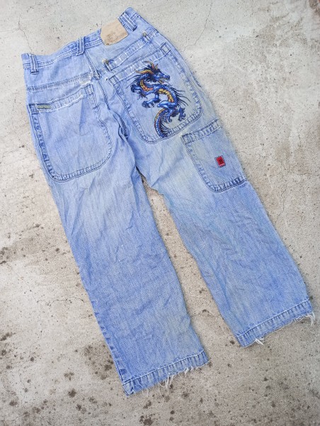 JNCO Jeans Tribal Blue Dragon