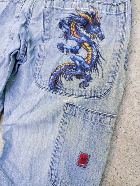 JNCO Jeans Tribal Blue Dragon