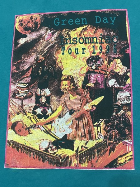 Vintage Green Day Insomniac 1996 Tour Very Rare Shirt