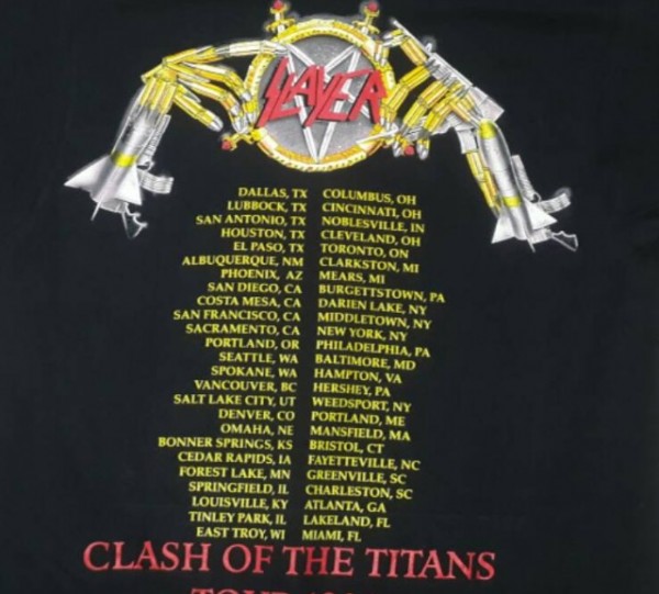 Real Clash of the titans slayer tour shirt?