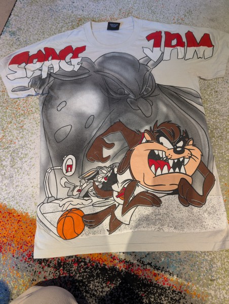 Taz space jam on a giant tag