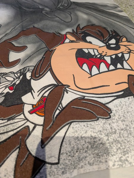 Taz space jam on a giant tag