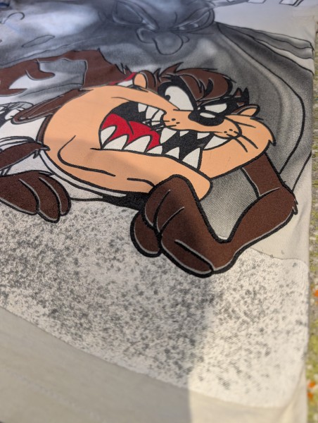 Taz space jam on a giant tag