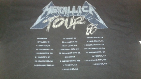 Metallica Tour '88 t-shirt