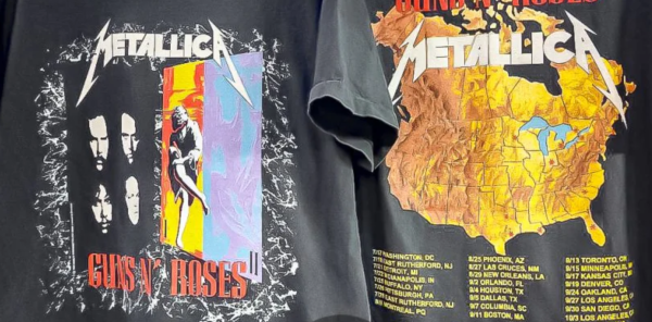 fake guns n roses metallica t-shirt