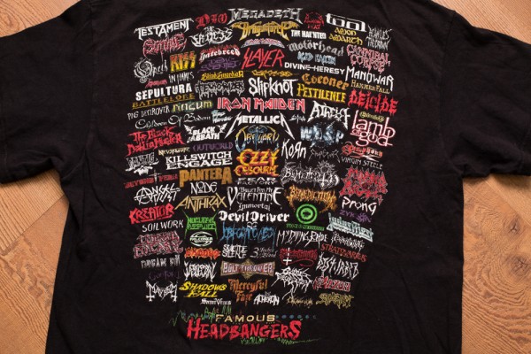 Famous Headbangers T-Shirt - Heavy Metal Bands