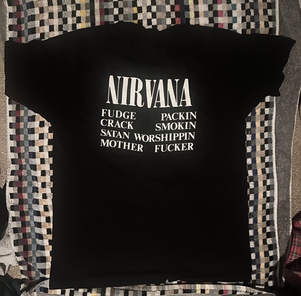 1991 Nirvana Vestibule t shirt from Spin Mag Writer