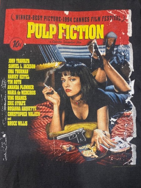 Oneita Pulp Fiction tee fake? "Rare Factory Misprint"
