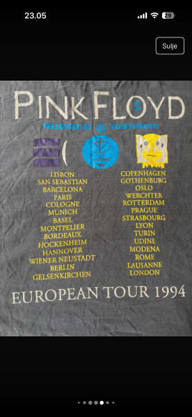 Pink Floyd 1994 Division Bell EU Tour t-shirt
