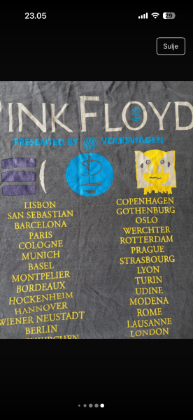 Pink Floyd 1994 Division Bell EU Tour t-shirt