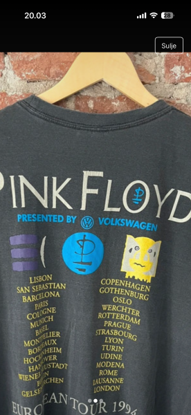 Pink Floyd 1994 Division Bell EU Tour t-shirt