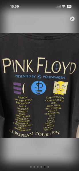 Two Pink Floyd 1994 tour t-shirts