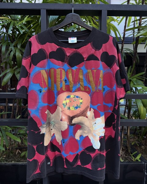 1993 Nirvana Heart Shaped Box Backstage Pass on Hanes