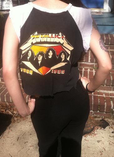 1985 Metallica tour shirt with "alterations"