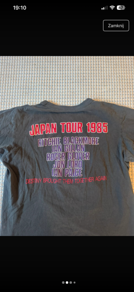 1985 Deep Purple Japan World Tour T-shirt