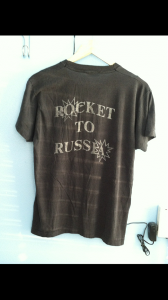 Vintage 1986 blk Ramones Rocket to Russia concert T