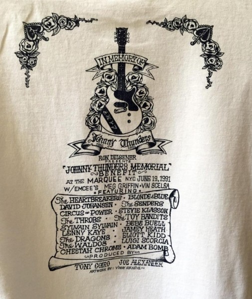 Johnny Thunders 1952-1991 Memorial punk t-shirt