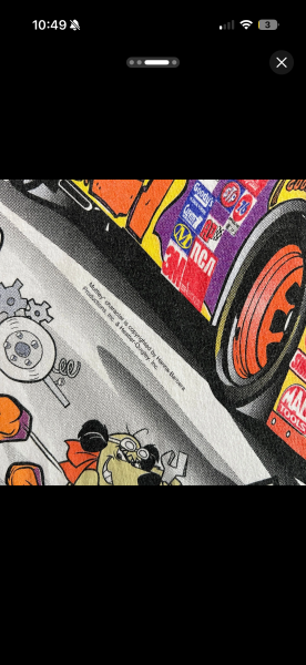 90s Flinstones Wacky Racing NASCAR shirt