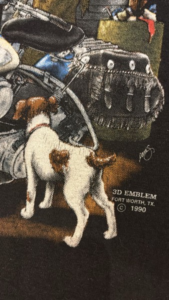 Harley-Davidson 3D Emblem graphic featuring a gas station