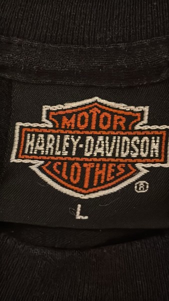Harley-Davidson 3D Emblem graphic featuring a gas station
